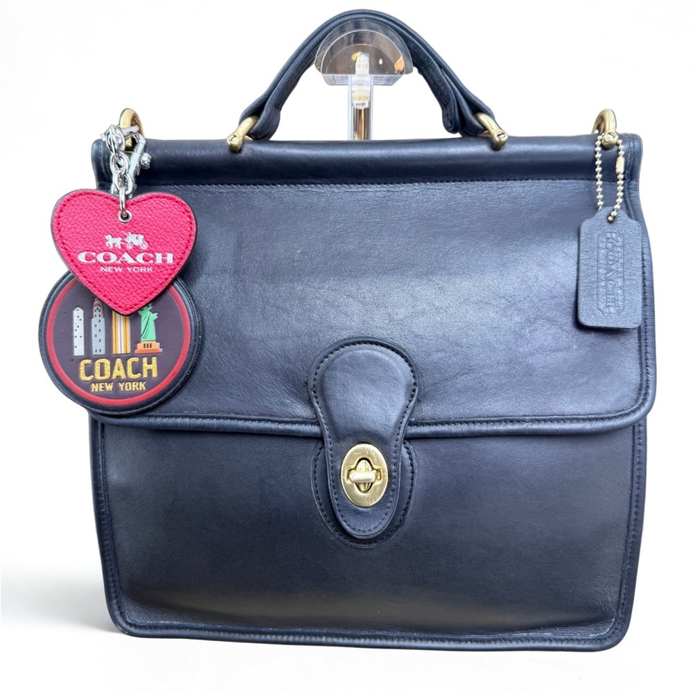 ✨ PRISTINE ✨ Vintage Coach Willis Bag 9927 Black Glovetanned Leather & Dust Bag - Picture 3 of 12
